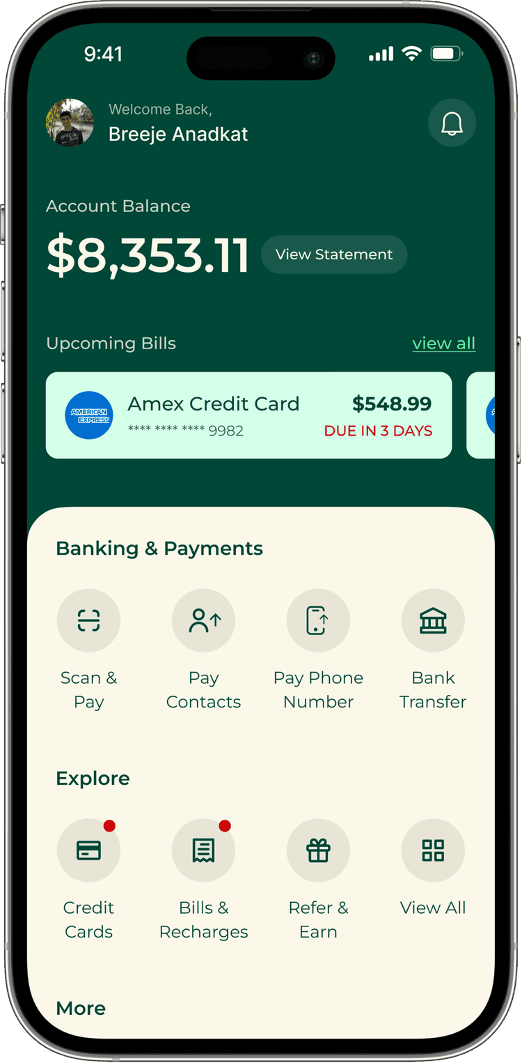 OuiPay Mobile App Interface Mockup
