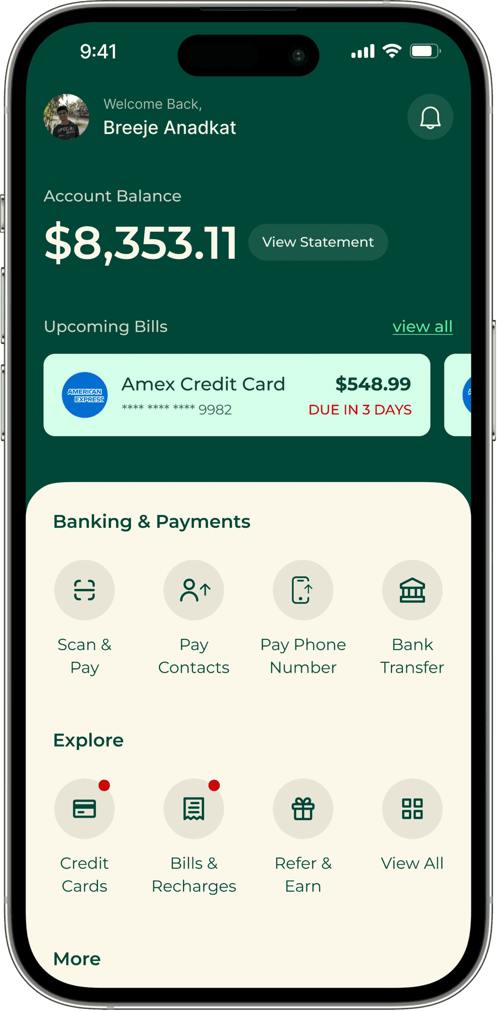 OuiPay Mobile Application Interface
